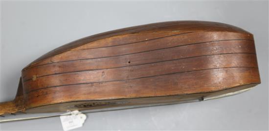 A mid 19th century Italian Chittara Battente, 91cm long